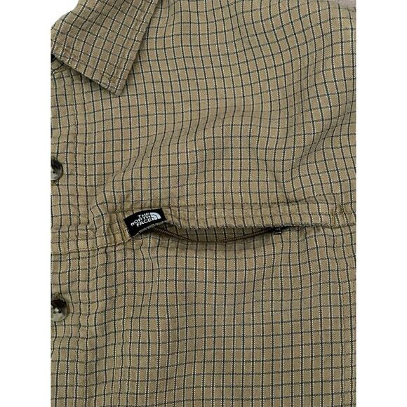The North Face LS Hiking Shirt Tan/Blue Checked Modal Blend Men's Size M - Picture 7 of 9